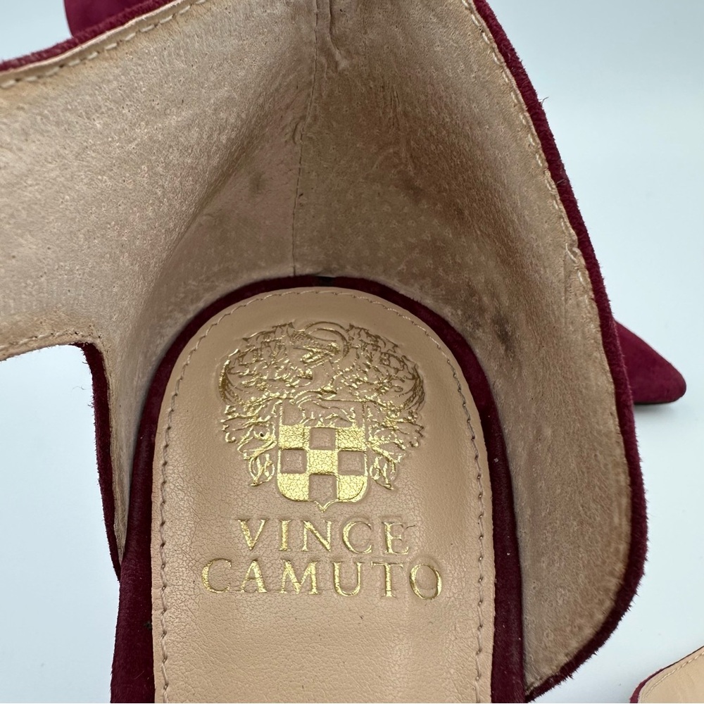 Vincent Camuto VC-Charlotte Women’s Size 9 US Red Suede Ankle-Strap Heels Shoes - Picture 10 of 11